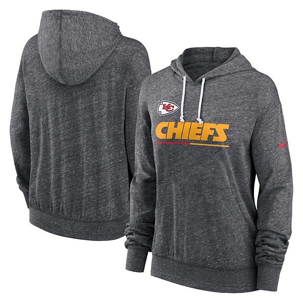 Women's Nike Heathered Charcoal Kansas City Chiefs Team Spirit Gym Vintage  Performance Pullover Hoodie