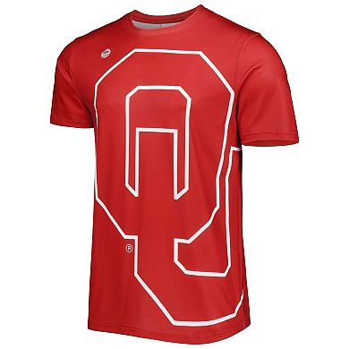 Men's Dyme Lyfe Crimson Oklahoma Sooners Big Logo T-Shirt
