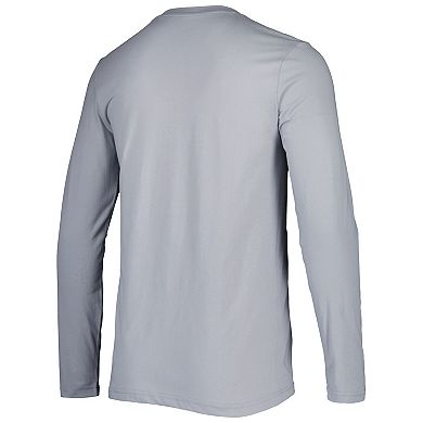 Men's Concepts Sport Gray/Royal New York Mets Breakthrough Long Sleeve Top & Pants Sleep Set
