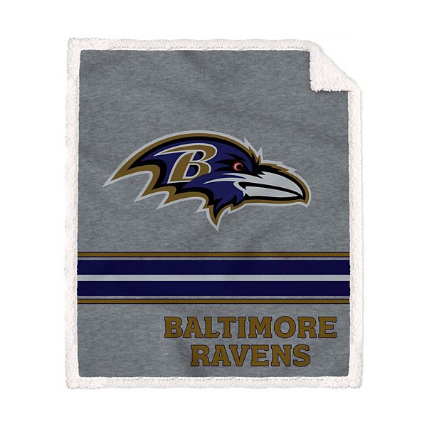 Baltimore Ravens 50'' x 60'' Vintage Triple Stripe Sherpa Blanket