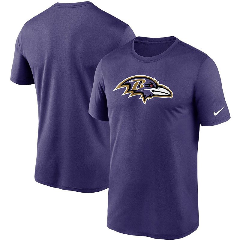 Mens Nike Purple Baltimore Ravens Logo Essential Legend Performance T-Shir