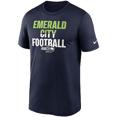 Men's Nike College Navy Seattle Seahawks Legend Local Phrase Performance T-Shirt