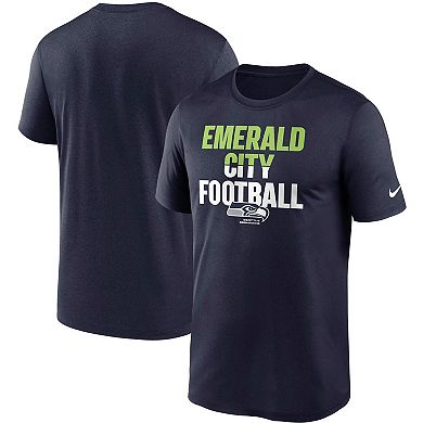 Men's Nike College Navy Seattle Seahawks Legend Local Phrase Performance T-Shirt