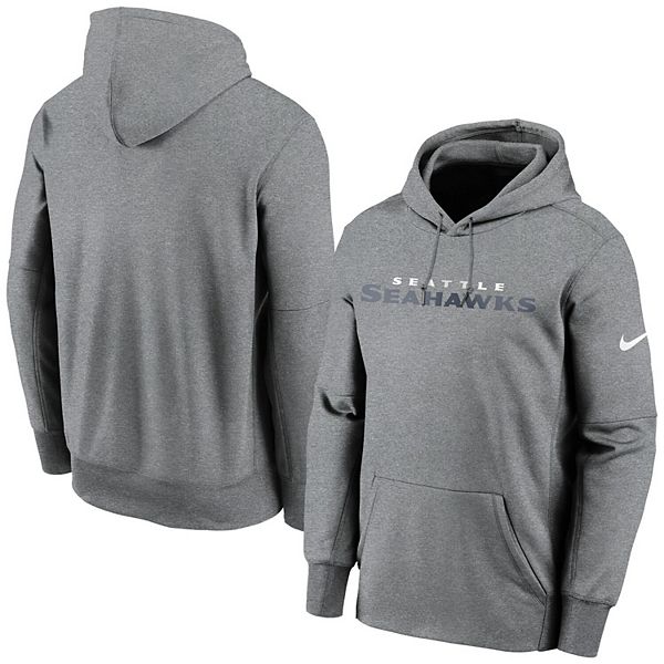 Men's Nike Heathered Charcoal Seattle Seahawks Wordmark Therma ...