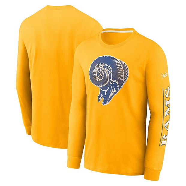 Men's Nike Gold Los Angeles Rams Fashion Long Sleeve T-Shirt