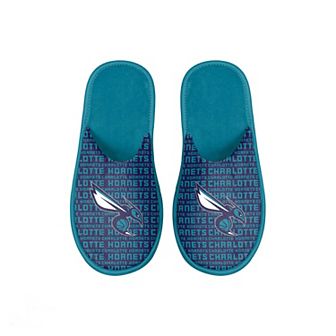 Youth FOCO Charlotte Hornets Scuff Wordmark Slide Slippers