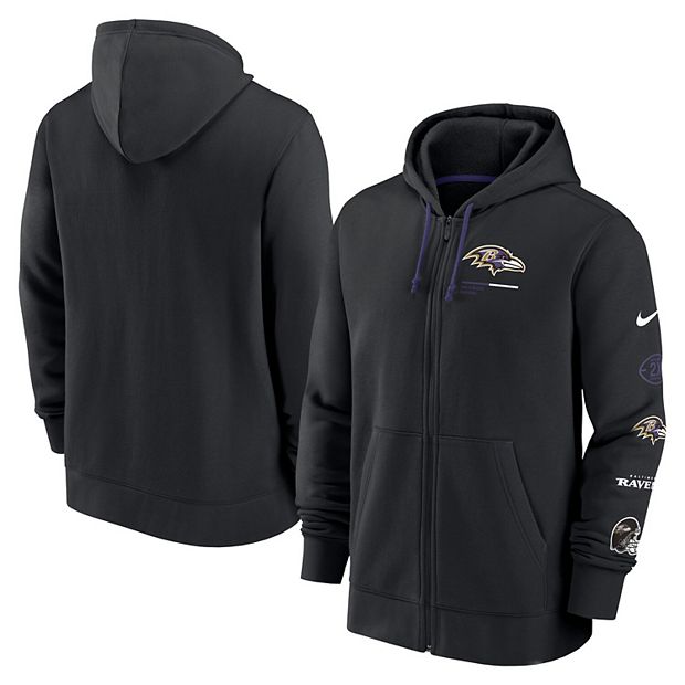 Nike / Men's Baltimore Ravens Left Chest Therma-FIT Grey Hoodie