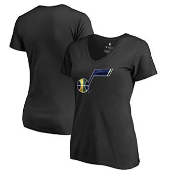 Women's Fanatics Branded Black Utah Jazz Midnight Mascot V-Neck T-Shirt