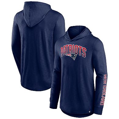 Men's Fanatics Branded Navy New England Patriots Front Runner Pullover Hoodie