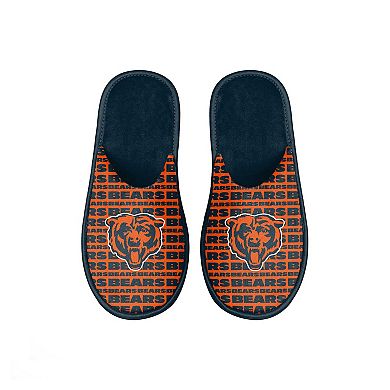 Youth FOCO Chicago Bears Scuff Wordmark Slide Slippers