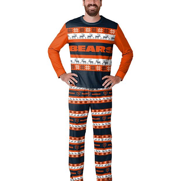 FOCO Chicago Bears NFL Ugly Pattern Family Holiday Pajamas