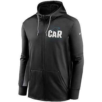 Men's Nike Black/Gray Carolina Panthers Mascot Performance Full-Zip Hoodie