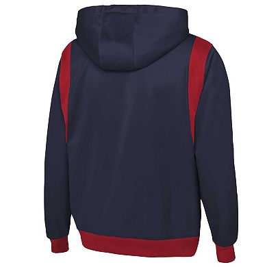 Men's New Era Navy New England Patriots Combine Authentic Drop Back Full-Zip Hoodie