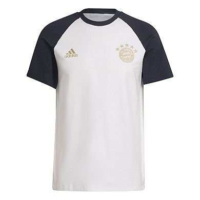 Men's adidas White Bayern Munich Raglan Travel T-Shirt