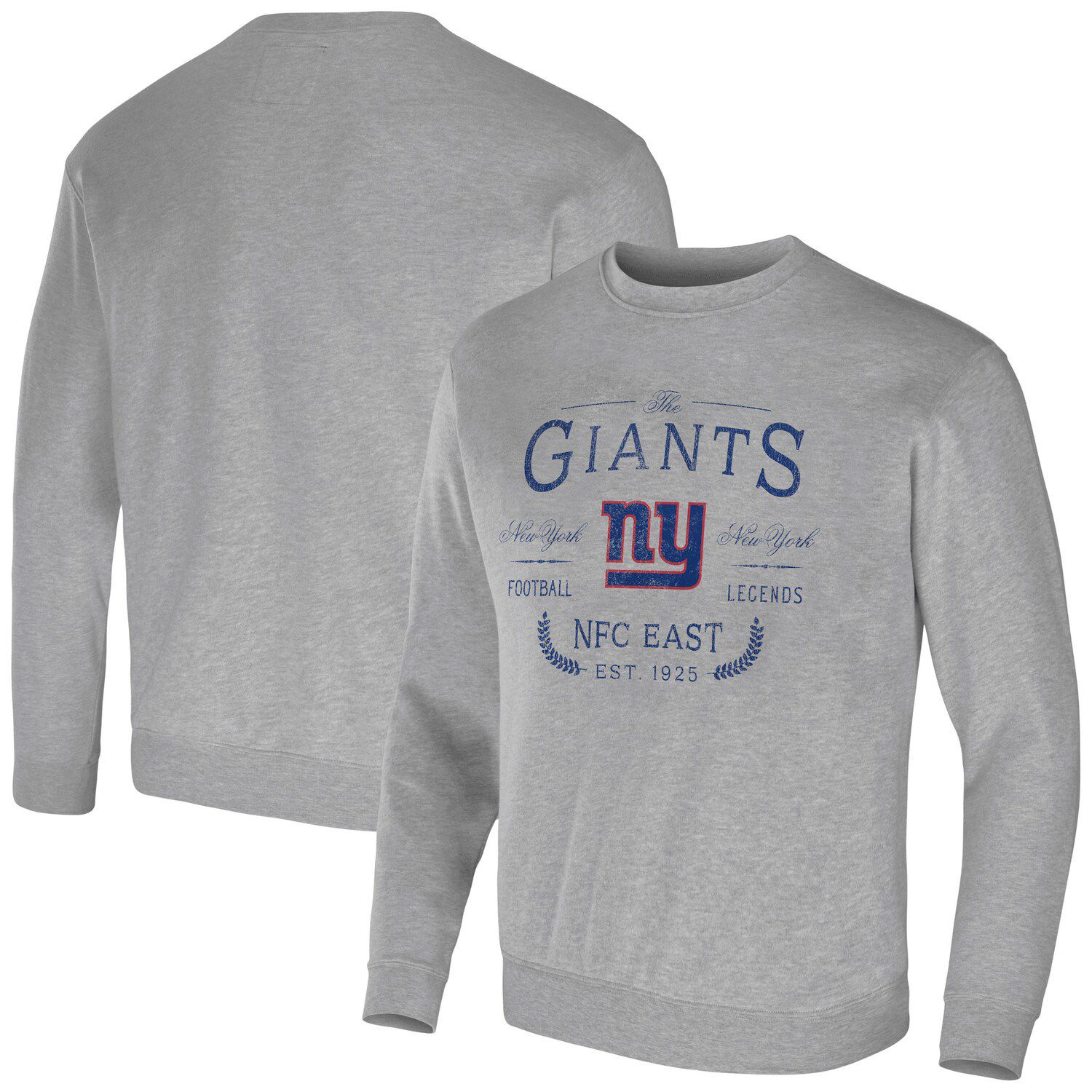 Women's G-III 4Her by Carl Banks Heather Gray New York Giants City Graphic Team Fleece Pullover Hoodie Size: Extra Large