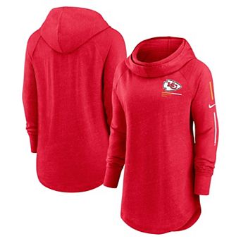 Women's Nike Red Kansas City Chiefs Minimal Statement Raglan Funnel Neck Pullover Hoodie