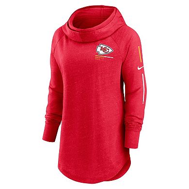 Women's Nike Red Kansas City Chiefs Minimal Statement Raglan Funnel Neck Pullover Hoodie