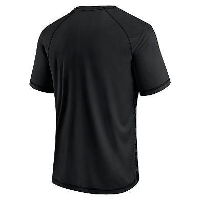 Men's Fanatics Branded New England Patriots Blackout Hail Mary Raglan T-Shirt
