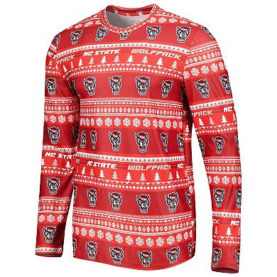 Men's Concepts Sport Red NC State Wolfpack Swivel Long Sleeve T-Shirt & Pants Sleep Set