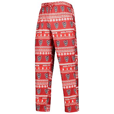 Men's Concepts Sport Red NC State Wolfpack Swivel Long Sleeve T-Shirt & Pants Sleep Set