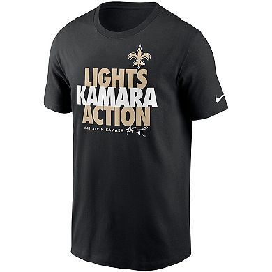 Men's Nike Alvin Kamara Black New Orleans Saints Player Graphic T-Shirt