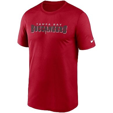 Men's Nike Red Tampa Bay Buccaneers Wordmark Legend Performance T-Shirt