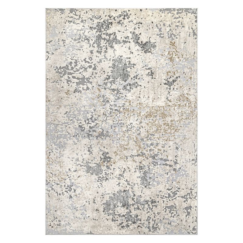 nuLoom Chastin Modern Abstract Area Rug, White, 10X14 Ft