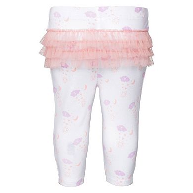 Newborn & Infant White/Pink New York Mets Spreading Love Bodysuit & Tutu with Leggings Set