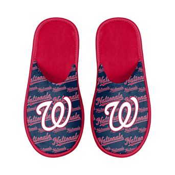 Youth FOCO Washington Nationals Scuff Wordmark Slide Slippers