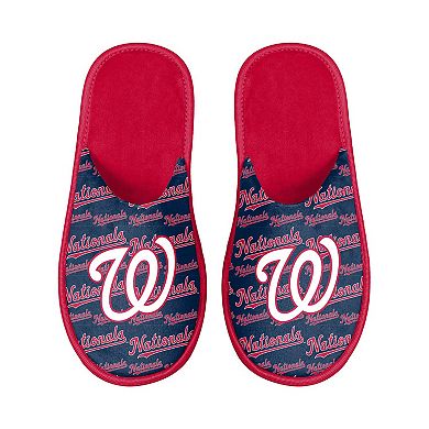 Youth FOCO Washington Nationals Scuff Wordmark Slide Slippers