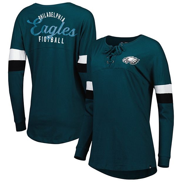 Men's New Era Midnight Green Philadelphia Eagles Long Sleeve Hoodie T-Shirt