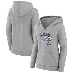 Women's Profile Heather Charcoal Colorado Avalanche Plus Size Arch Over  Logo Pullover Hoodie