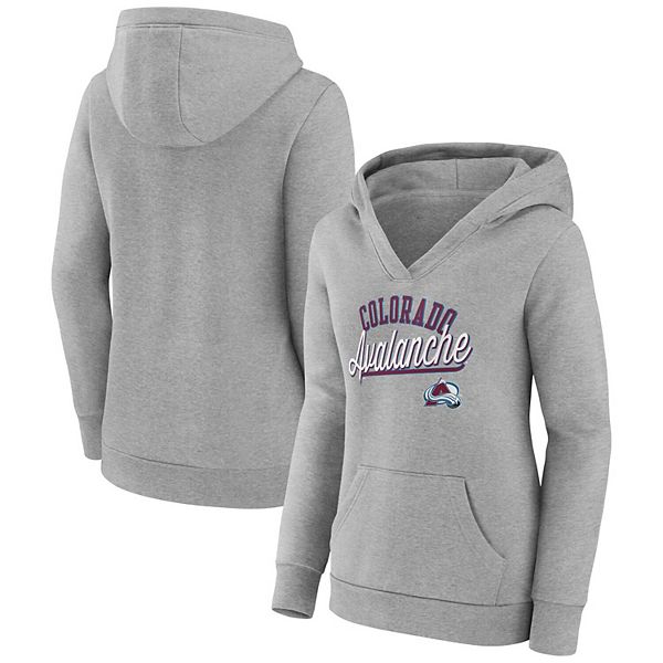 Youth Heathered Gray Colorado Avalanche Power Play Raglan Pullover Hoodie