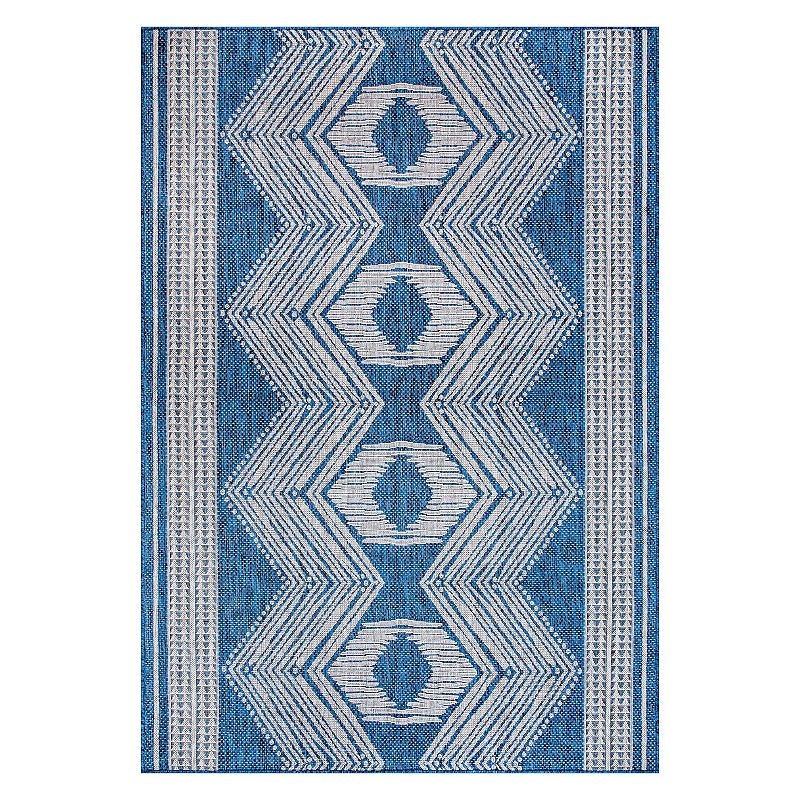 nuLoom Ranya Tribal Indoor/Outdoor Area Rug, Blue, 8X10 Ft