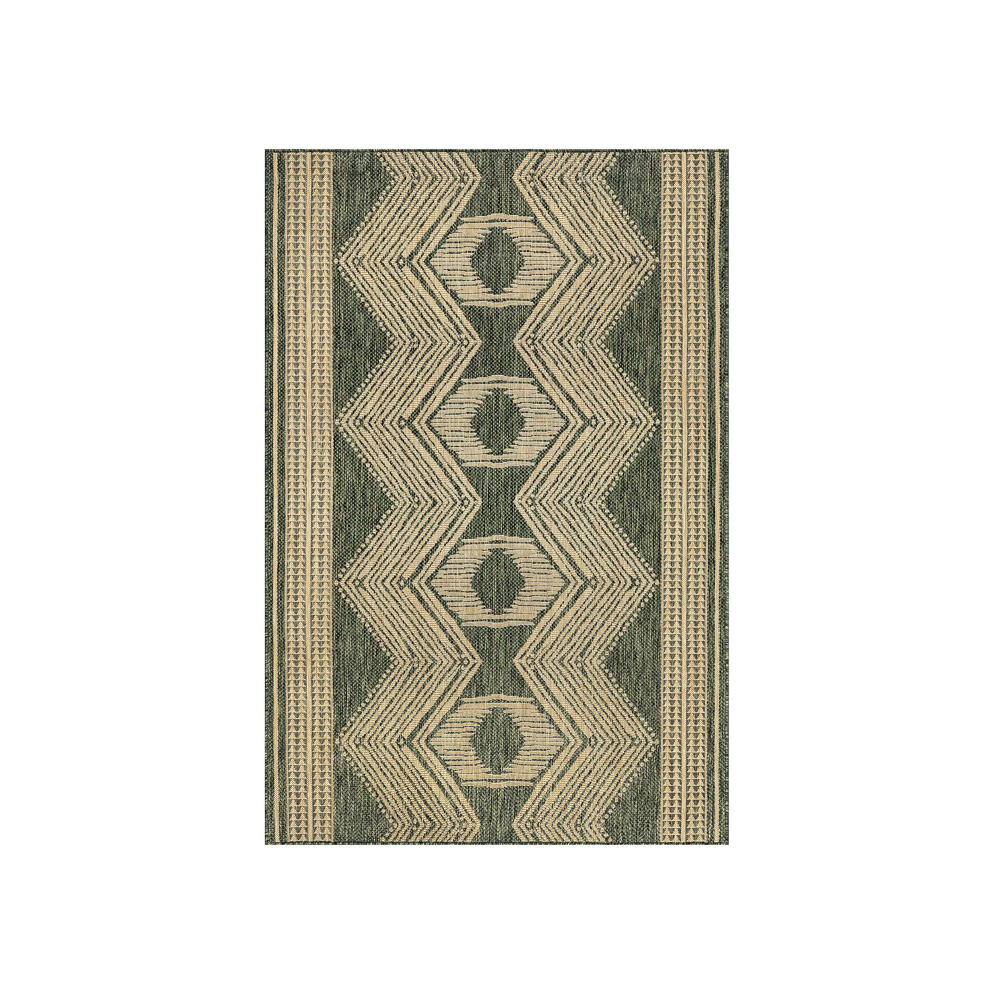 Rugs USA Ranya Tribal Indoor/Outdoor Area Rug, Green