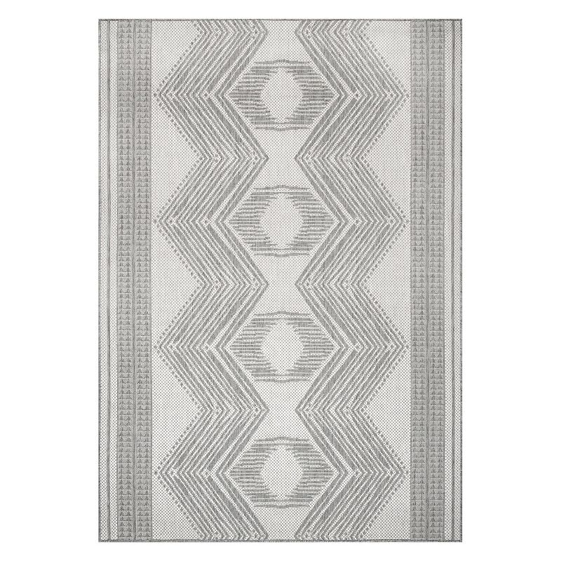 nuLoom Ranya Tribal Indoor/Outdoor Area Rug, Black, 8X10 Ft