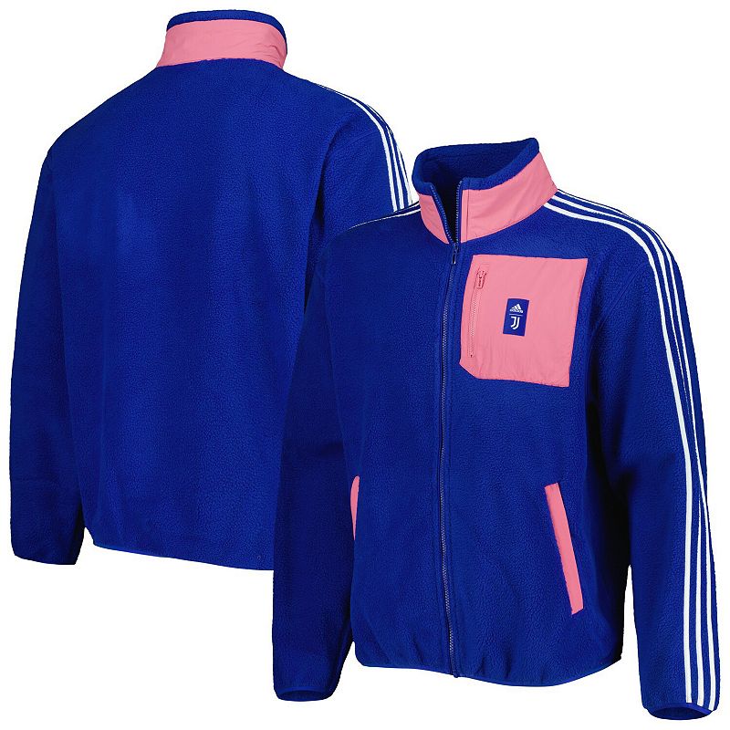 Mens adidas Blue Juventus Lifestyler Fleece Full-Zip Jacket, Size: Small, 