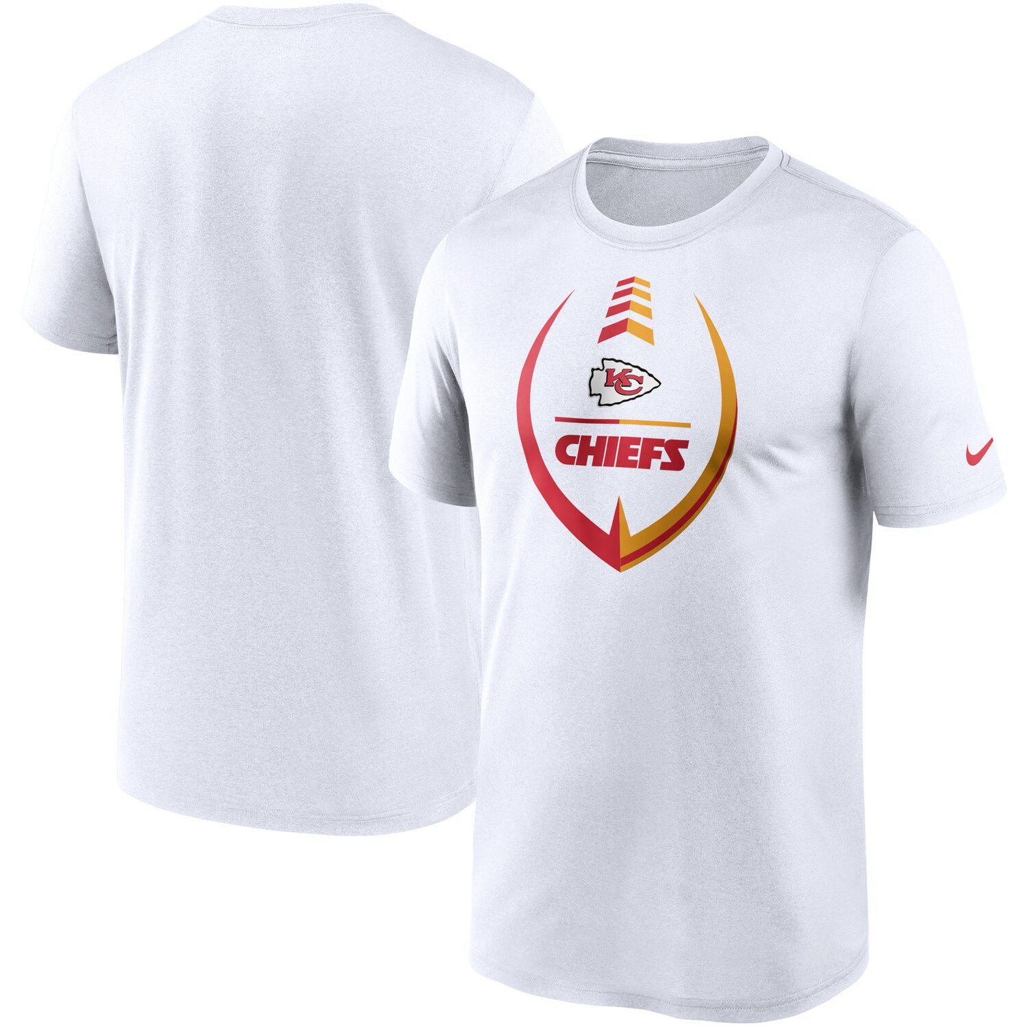 Nike Men's Kansas City Chiefs Fan Gear Colorblock Tri Blend Jersey Shirt  Large L