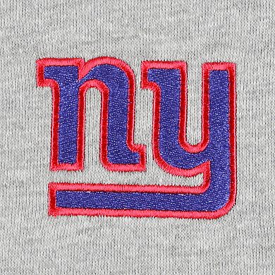 Men's Heather Gray New York Giants Big & Tall Fleece Raglan Full-Zip Hoodie Jacket