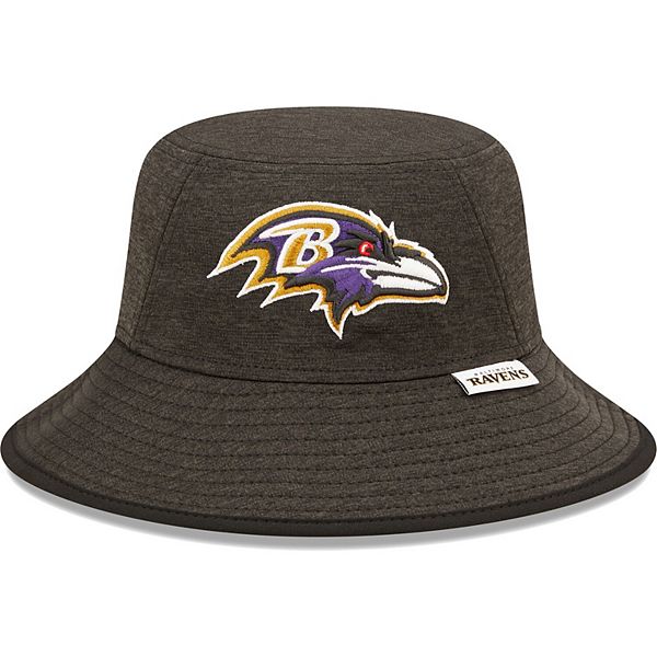 Men\'s New Era Heather Black Baltimore Ravens Bucket Hat