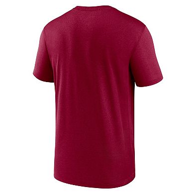 Men's Nike Burgundy Washington Commanders Horizontal Lockup Legend T-Shirt