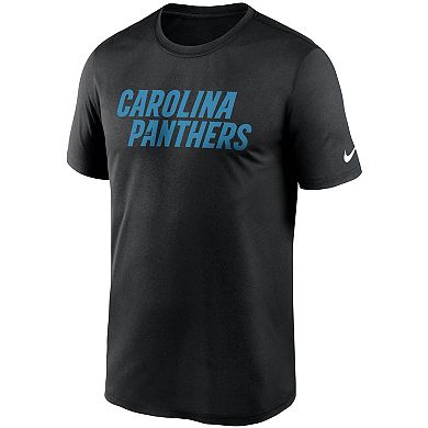 Men's Nike Black Carolina Panthers Wordmark Legend Performance T-Shirt