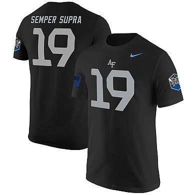 Men's Nike #1 Black Air Force Falcons Space Force Rivalry Replica Jersey T-Shirt