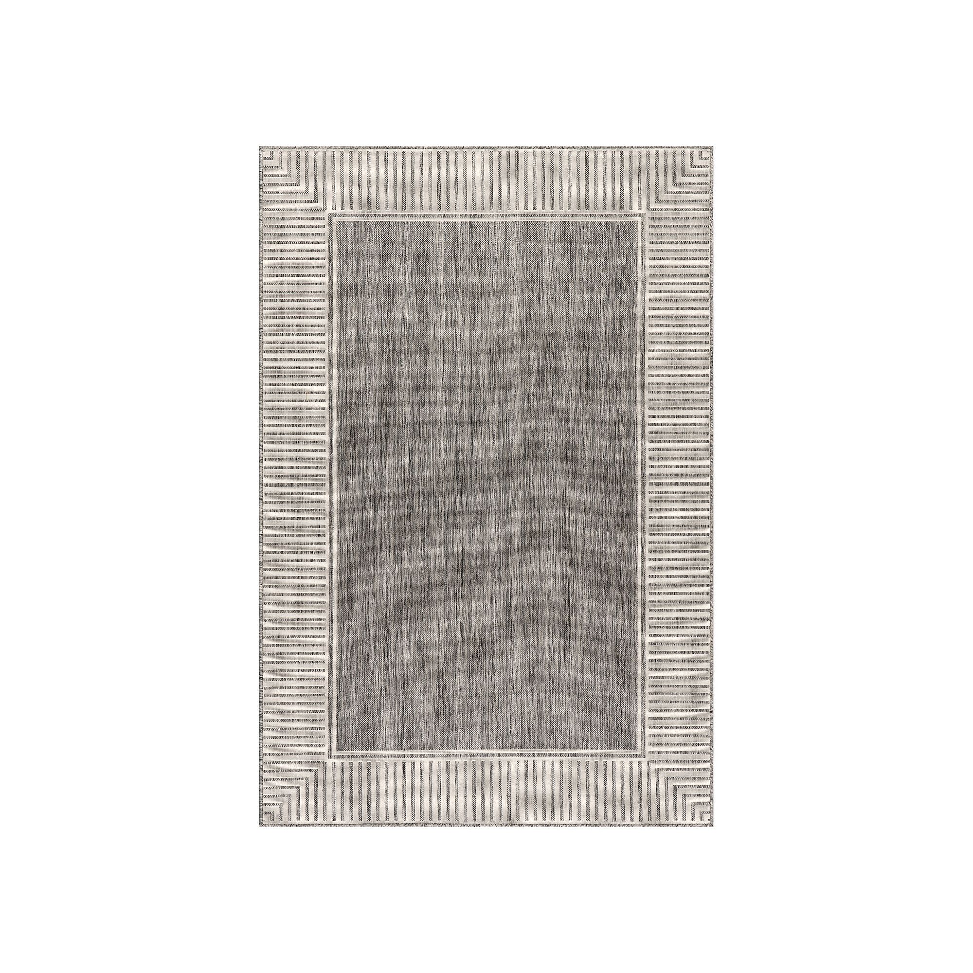 Rugs USA Asha Simple Border Indoor/Outdoor Area Rug, Gray