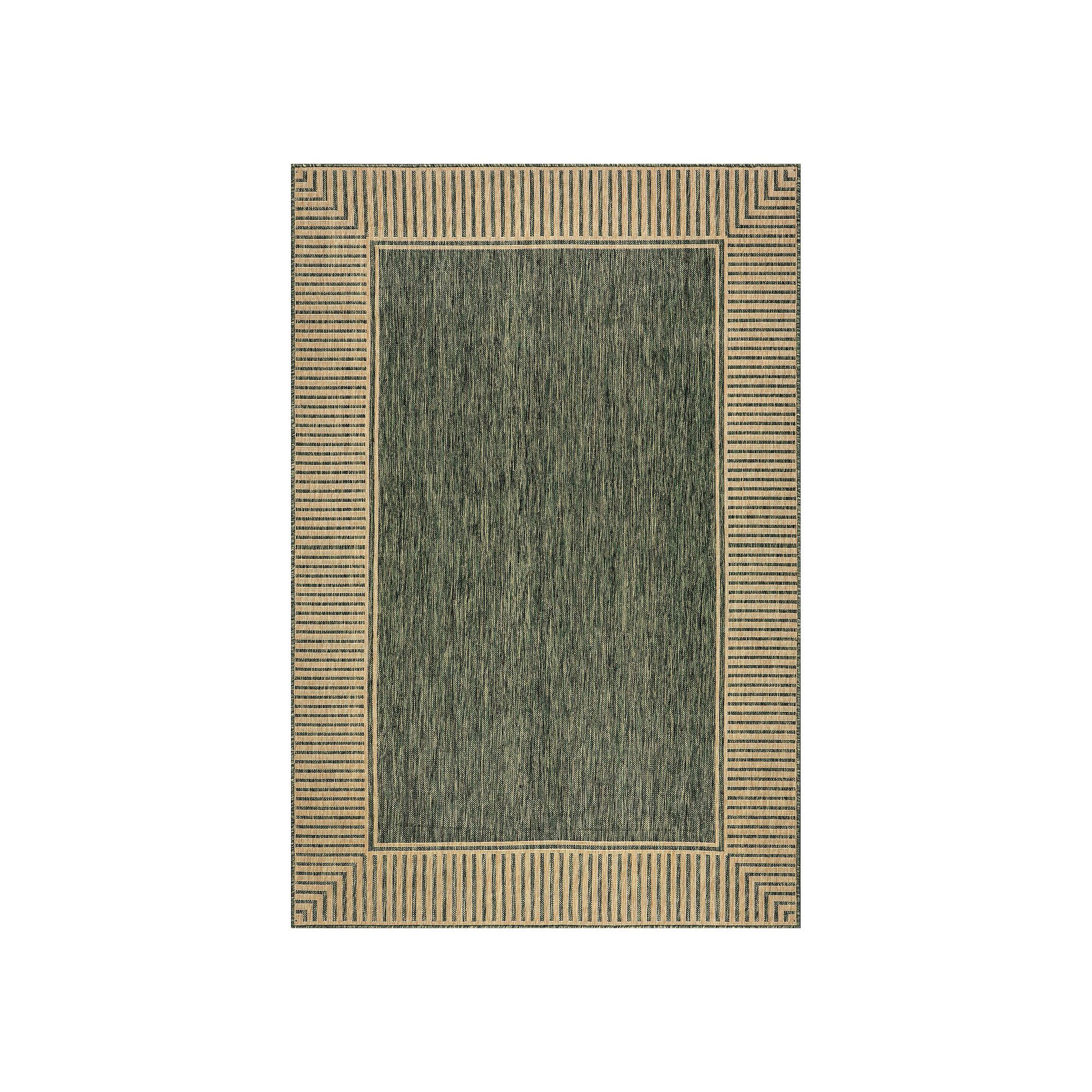 Rugs USA Asha Simple Border Indoor/Outdoor Area Rug, Green