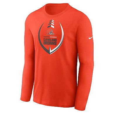 Men's Nike Orange Cleveland Browns Icon Legend Long Sleeve T-Shirt