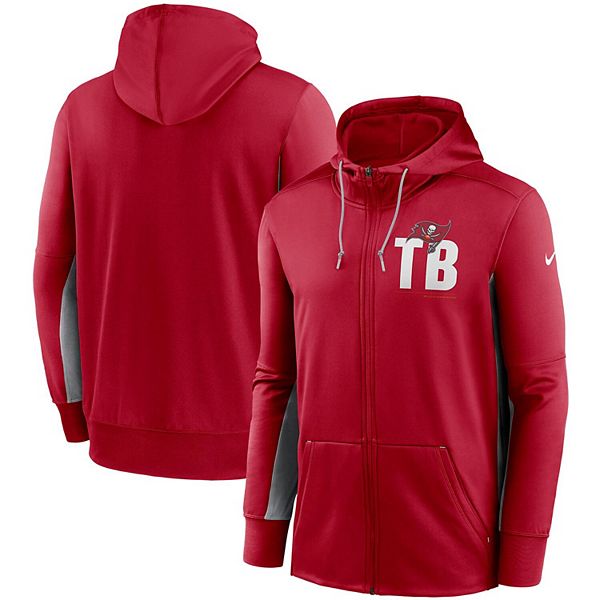 Tampa Bay Buccaneers Nike Therma Full Zip Hoodie - Mens