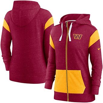 Women's Nike Burgundy/Gold Washington Commanders Monaco Full-Zip Hoodie