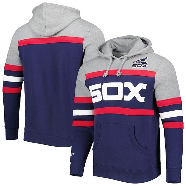 Men's Mitchell & Ness Navy Chicago White Sox Head Coach Pullover Hoodie