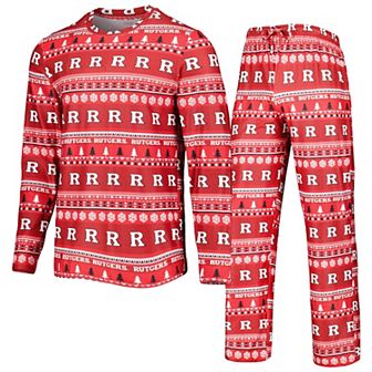 Men's Concepts Sport Scarlet Rutgers Scarlet Knights Swivel Long Sleeve T-Shirt & Pants Sleep Set